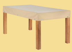 Teak Safe Tischhaube rechteckig bis 300 cm Länge mit 15 cm Abhang, in vier Farben