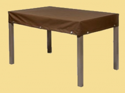 Teak Safe Tischhaube rechteckig bis 300 cm Länge mit 15 cm Abhang, in vier Farben